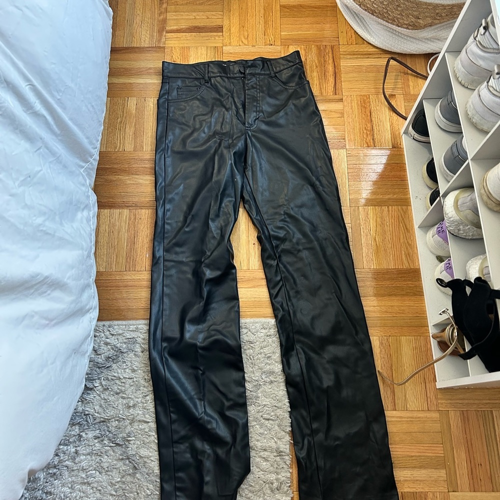 Zara Black Leather Pants